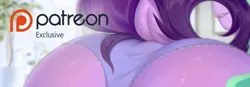 Size: 1500x521 | Tagged: safe, artist:ls_skylight, derpibooru import, starlight glimmer, pony, advertisement, butt, clothes, image, panties, patreon, patreon preview, png, underwear