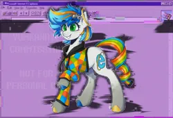 Size: 4096x2789 | Tagged: safe, artist:yumkandie, derpibooru import, oc, oc:internet explorer, unofficial characters only, browser ponies, clothes, hoodie, image, internet explorer, jpeg, multicolored hair, multicolored mane