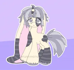 Size: 1457x1380 | Tagged: safe, artist:funnyhat12, derpibooru import, oc, unofficial characters only, original species, plush pony, pony, adoptable, bunny pony, gradient background, image, jpeg, plushie, solo