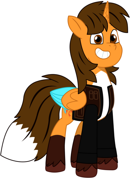 Size: 3947x5374 | Tagged: safe, alternate version, artist:ejlightning007arts, derpibooru import, oc, oc:ej, alicorn, fox, fox pony, hybrid, pony, my little pony: tell your tale, clothes, coat markings, colored wings, g4, g4 to g5, g5, generation leap, image, jacket, male, png, simple background, smiling, socks (coat marking), stallion, transparent background, vector, wings