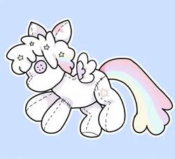 Size: 1405x1280 | Tagged: safe, artist:funnyhat12, derpibooru import, oc, unofficial characters only, pegasus, pony, image, jpeg, plushie, pony plushie, simple background, solo