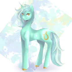 Size: 2048x2048 | Tagged: safe, artist:brot-art, derpibooru import, lyra heartstrings, pony, unicorn, abstract background, colored pupils, female, image, jpeg, mare, solo