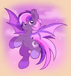 Size: 1360x1458 | Tagged: safe, artist:tamabel, derpibooru import, oc, oc:midnight mist, unofficial characters only, bat pony, pony, female, gradient background, image, jpeg, solo