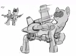 Size: 1140x842 | Tagged: artist needed, suggestive, derpibooru import, oc, unofficial characters only, original species, plane pony, pony, a-10 thunderbolt ii, autocannon, bomb, exposing, gau-8, image, jpeg, looking back, minigun, missile, plane, presenting, raised hoof, raised leg, simple background, smiling, solo, spread wings, weapon, white background, wings