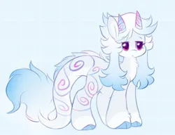 Size: 1482x1138 | Tagged: safe, artist:tamabel, derpibooru import, oc, oc:frosty breeze, unofficial characters only, dracony, dragon, hybrid, pony, adoptable, female, horns, image, jpeg, long tail, simple background, solo, tail