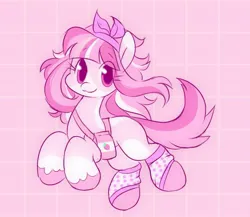 Size: 1289x1120 | Tagged: safe, artist:tamabel, derpibooru import, oc, unofficial characters only, earth pony, pony, adoptable, bandage, clothes, image, jpeg, simple background, socks, solo