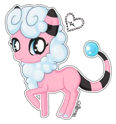 Size: 824x882 | Tagged: safe, artist:ne-chi, derpibooru import, ponified, flaffy, pony, eyes closed, image, png, pokémon, simple background, transparent background