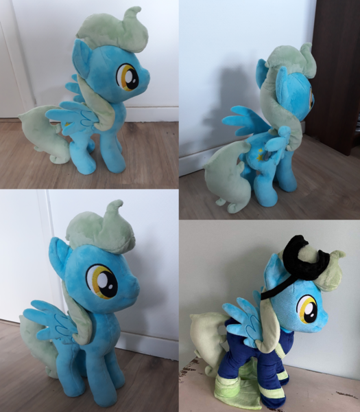 Size: 4371x5000 | Tagged: safe, artist:plushie atelier, derpibooru import, oc, oc:sea glow, pegasus, image, plushie, png, wetsuit