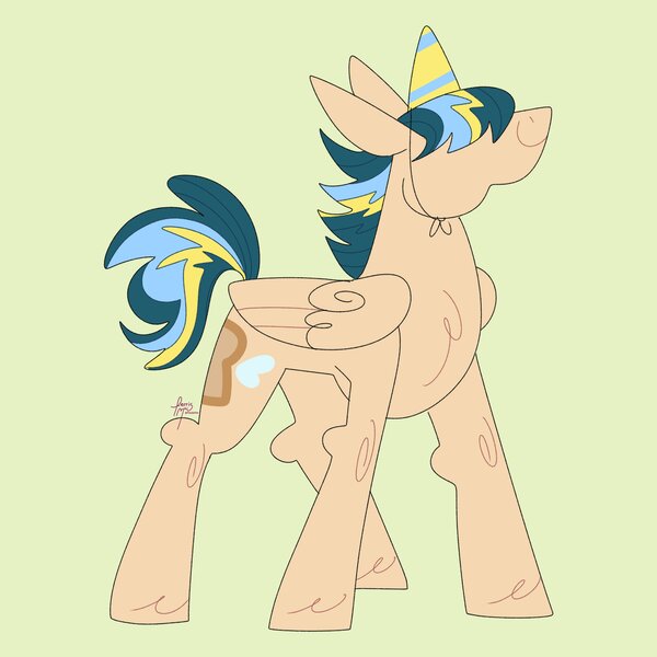 Size: 4000x4000 | Tagged: safe, artist:fizzlefer, derpibooru import, oc, unofficial characters only, pegasus, pony, hat, image, jpeg, party hat, simple background, solo