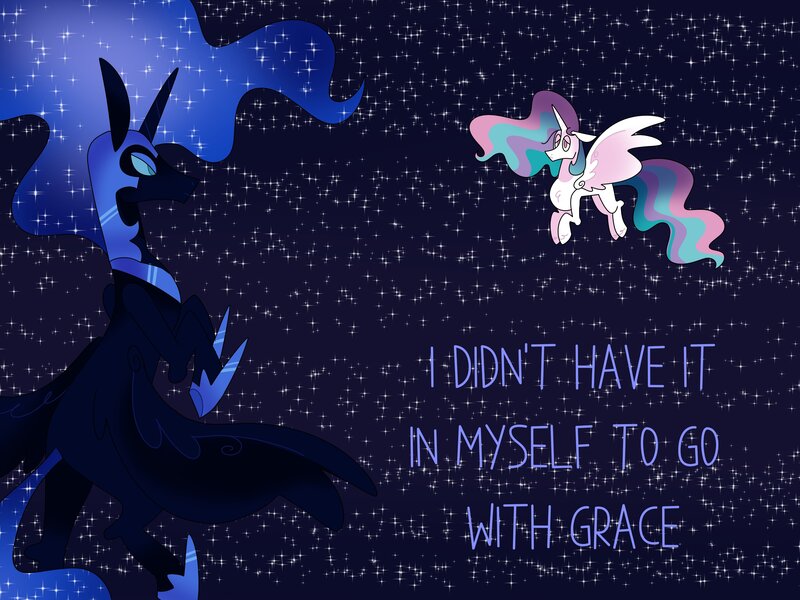 Size: 4096x3072 | Tagged: safe, artist:fizzlefer, derpibooru import, part of a set, nightmare moon, princess celestia, alicorn, pony, dialogue, duo, gradient background, image, jpeg