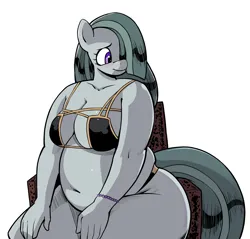 Size: 3665x3508 | Tagged: suggestive, artist:ahobobo, derpibooru import, marble pie, anthro, earth pony, bbw, belly button, bikini, blushing, bracelet, breasts, clothes, fat, female, hair over one eye, image, jewelry, marble pudge, png, simple background, smiling, solo, swimsuit, thighs, thunder thighs, white background