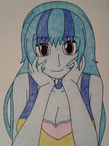 Size: 1536x2048 | Tagged: safe, artist:c_w, derpibooru import, sonata dusk, equestria girls, female, image, jpeg, looking at you, solo, traditional art