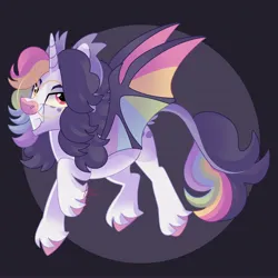 Size: 4096x4096 | Tagged: safe, artist:fizzlefer, derpibooru import, oc, unofficial characters only, alicorn, bat pony, bat pony alicorn, pony, bat wings, gradient background, horn, image, jpeg, solo, wings
