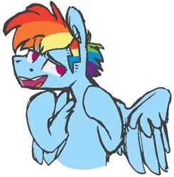 Size: 518x528 | Tagged: safe, artist:artflicker, derpibooru import, rainbow dash, pegasus, pony, bust, chest, image, male, no pupils, png, rainbow blitz, rule 63, sideburns, simple background, solo, stallion, white background