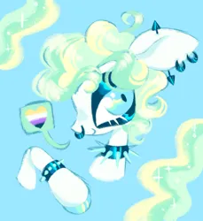 Size: 1280x1399 | Tagged: safe, artist:webkinzworldz, derpibooru import, vapor trail, pegasus, pony, alternate hairstyle, bracelet, choker, ear piercing, image, jewelry, makeup, mouthpiece, nonbinary, nonbinary pride flag, nose piercing, piercing, png, pride, pride flag, punk, solo, spiked choker, spiked wristband, wristband