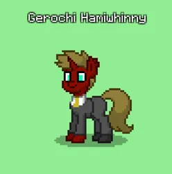 Size: 820x826 | Tagged: safe, derpibooru import, oc, oc:gerochi hamiwhinny, unofficial characters only, bat pony, bat pony unicorn, hybrid, unicorn, clothes, horn, image, jpeg, necktie, neighpon, nuclear physicist