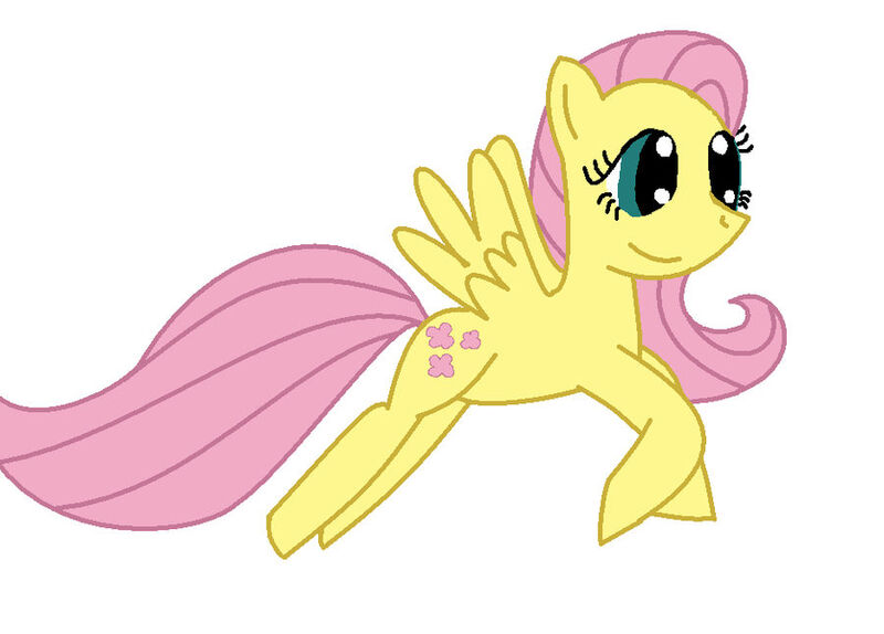 Size: 900x646 | Tagged: safe, artist:sarahstudios11, derpibooru import, fluttershy, pegasus, colored, flat colors, image, jpeg, leaping, simple background, solo, spread wings, wings