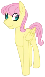 Size: 560x960 | Tagged: safe, artist:fluttershydaily, derpibooru import, fluttershy, butterscotch, image, png, rule 63, simple background, smiling, transparent background, walking