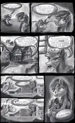 Size: 1741x2860 | Tagged: safe, artist:obsequiosity, derpibooru import, derpy hooves, pegasus, pony, charcoal (medium), comic, female, grayscale, image, mare, monochrome, png, traditional art