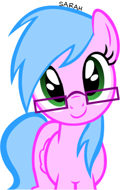 Size: 236x372 | Tagged: safe, artist:sarahstudios11, derpibooru import, oc, oc:artie brush, unofficial characters only, pegasus, pony, colored, female, flat colors, glasses, image, mare, png, smiling, solo, vector