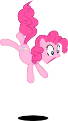 Size: 664x1166 | Tagged: safe, artist:sarahstudios11, derpibooru import, pinkie pie, earth pony, pony, friendship is magic, season 1, falling, female, gasping, image, mare, open mouth, png, solo