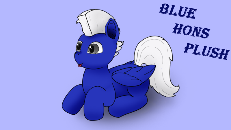 Size: 1920x1080 | Tagged: safe, artist:puginpocket, derpibooru import, oc, unofficial characters only, pegasus, pony, :p, blue coat, eyes open, image, male, pegasus oc, pegasus wings, plushie, png, simple background, stallion, tail, text, tongue out, white mane, white tail, wings