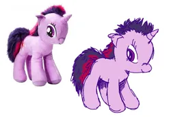 Size: 1316x900 | Tagged: safe, artist:msponies, derpibooru import, twilight sparkle, pony, unicorn, creepy twilight, female, g4, image, mare, ms paint, plushie, png, simple background, smiling, solo, tail, toy, toy interpretation, twilight sparkle plushie, unicorn twilight, white background