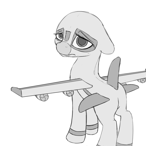 Size: 2500x2500 | Tagged: artist needed, safe, derpibooru import, oc, oc:air liner, unofficial characters only, original species, plane pony, pony, depressed, digital art, female, floppy ears, grayscale, image, looking at you, looking back, looking back at you, mare, monochrome, plane, png, sad, simple background, solo, solo female, spread wings, standing, tired, white background, wings