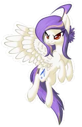 Size: 365x564 | Tagged: safe, artist:tami-kitten, derpibooru import, oc, unofficial characters only, pegasus, pony, confident, female, floating, image, looking forward, mare, png, raised hoof, solo, spread wings, wings