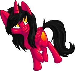 Size: 345x324 | Tagged: safe, artist:tami-kitten, derpibooru import, oc, oc:emmur, unofficial characters only, alicorn, image, looking offscreen, png, raised hoof, simple background, solo, transparent background