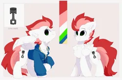Size: 2048x1346 | Tagged: safe, artist:little-sketches, derpibooru import, oc, oc:swift apex, unofficial characters only, pegasus, pony, clothes, cutie mark, hoodie, image, jpeg, pegasus oc, pose, reference sheet, solo, standing, wings, wonderbolts, zipper