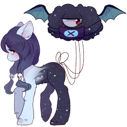 Size: 700x700 | Tagged: safe, artist:deviiel, derpibooru import, earth pony, pony, cloud, ear fluff, face mask, image, looking at you, mask, png, purple mane, red eyes, simple background, solo, starry coat, transparent background