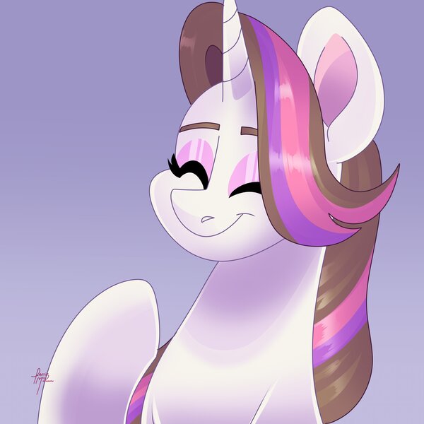 Size: 4096x4096 | Tagged: safe, artist:fizzlefer, derpibooru import, oc, unofficial characters only, pony, unicorn, bust, image, jpeg, solo