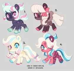Size: 2200x2100 | Tagged: safe, artist:fizzlefer, artist:nemovonsilver, derpibooru import, oc, unofficial characters only, earth pony, pegasus, pony, adoptable, image, jpeg, simple background