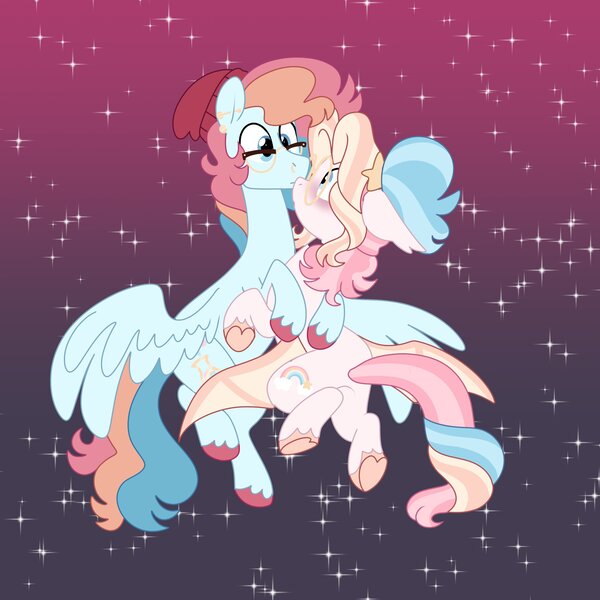 Size: 4096x4096 | Tagged: safe, artist:fizzlefer, derpibooru import, oc, oc:bitter glitter, unofficial characters only, bat pony, pegasus, pony, unicorn, glasses, gradient background, image, jpeg, solo