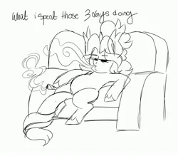 Size: 4096x3584 | Tagged: safe, artist:fizzlefer, derpibooru import, oc, oc:bitter glitter, unofficial characters only, bat pony, pony, couch, drug use, drugs, glasses, image, joint, jpeg, marijuana, simple background, smoking, solo, white background