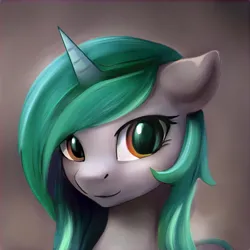Size: 1024x1024 | Tagged: safe, artist:ocillus, artist:thisponydoesnotexist, derpibooru import, machine learning assisted, oc, unofficial characters only, unicorn, bust, horn, image, png, portrait, solo, unicorn oc