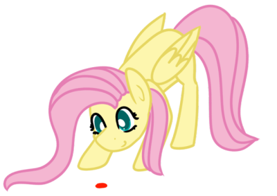 Size: 400x283 | Tagged: safe, artist:fluttershydaily, derpibooru import, fluttershy, pegasus, pony, behaving like a cat, face down ass up, image, laser pointer, png, simple background, smiling, transparent background