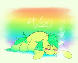 Size: 1280x1041 | Tagged: safe, artist:vellichorom, derpibooru import, oc, oc:stoney poney, unofficial characters only, 420, drugs, image, marijuana, png, smoking, solo