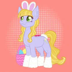 Size: 2048x2048 | Tagged: safe, artist:art_alanis, derpibooru import, daisyjo, earth pony, pony, bunny ears, image, jpeg, solo