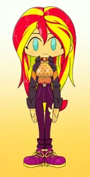 Size: 964x1901 | Tagged: safe, artist:batipin, derpibooru import, sunset shimmer, human, equestria girls, chibi, female, image, no nose, png, solo