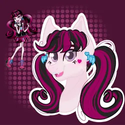 Size: 2048x2048 | Tagged: safe, artist:art_alanis, derpibooru import, ponified, earth pony, pony, draculaura, image, jpeg, monster high, solo