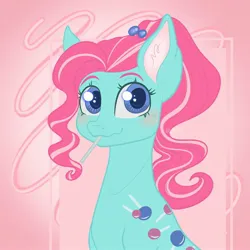 Size: 2048x2048 | Tagged: safe, artist:art_alanis, derpibooru import, sweet tooth, earth pony, pony, g1, g1 to g4, g4, generation leap, image, jpeg, solo