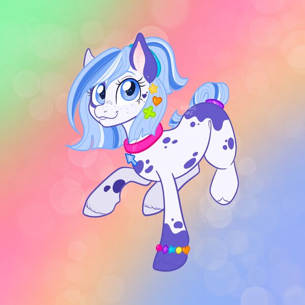 Size: 2048x2048 | Tagged: safe, artist:art_alanis, derpibooru import, oc, unofficial characters only, pony, bracelet, collar, gradient background, image, jewelry, jpeg, solo