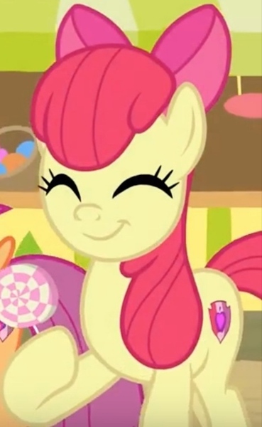 Size: 465x757 | Tagged: safe, derpibooru import, screencap, apple bloom, earth pony, happy, image, jpeg