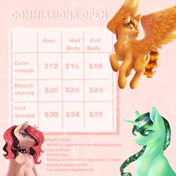 Size: 3189x3189 | Tagged: safe, artist:mantequiademani, derpibooru import, oc, earth pony, pegasus, pony, unicorn, image, jpeg, price sheet