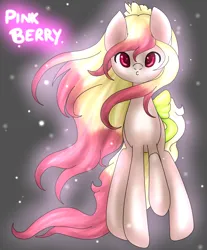 Size: 1024x1234 | Tagged: safe, artist:kinjareta, derpibooru import, oc, oc:pink berry, unofficial characters only, earth pony, pony, bow, earth pony oc, female, image, looking at you, mare, multicolored hair, png, pursed lips, simple background, solo