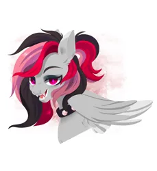 Size: 1880x2048 | Tagged: safe, artist:irusumau, derpibooru import, oc, unofficial characters only, pegasus, pony, collar, image, jpeg, simple background, solo, white background
