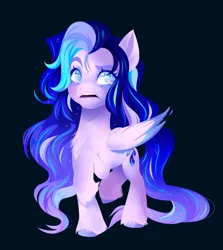 Size: 1828x2048 | Tagged: safe, artist:irusumau, derpibooru import, oc, oc:rori, unofficial characters only, pegasus, pony, blue background, image, jpeg, simple background, solo