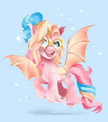Size: 1808x2048 | Tagged: safe, artist:irusumau, derpibooru import, oc, oc:bitter glitter, unofficial characters only, bat pony, pony, image, jpeg, simple background, solo